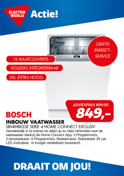 Bosch inbouw-vaatwasser gratis inmeetservice